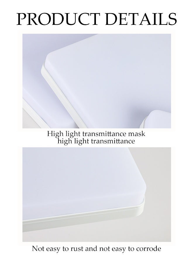 DUNISO Modern LED Ceiling Light, Non-Dimmable,Flush Mount 36W Square LED Ceiling Lamp without Flicker for Kitchen, Bathroom, Hallway, 6500K - Image 3